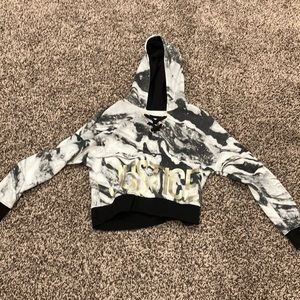 Black and white marbled sweater. Great for the cold winter.